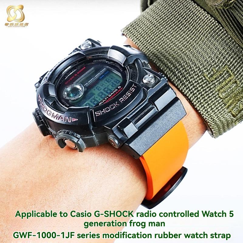 Водонепроницаемые Фторкаучуковые Часы для Casio G-SHOCK Радио Часы 5-го Поколения Frogman GWF-1000-1JF Серии Аксессуары