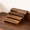 4Pcs Wooden Display Riser Stand Rustic Shelf for Men Women Perfume Organizer Dessert