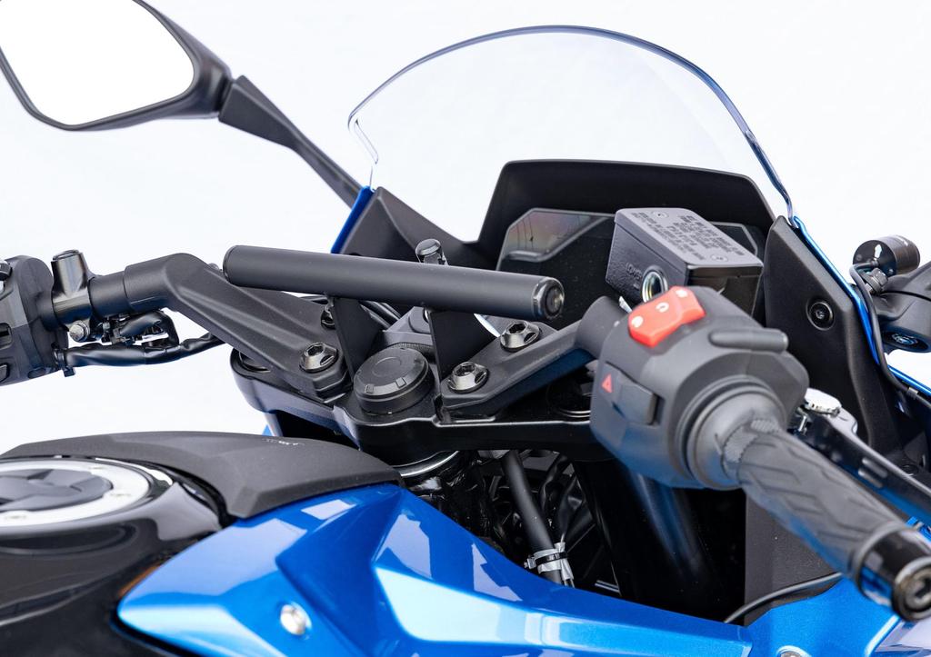 Kijima Motorcycle Mount Bar Mounting Black for Stay, 22.2mm Diameter, Steel, Finish, GSX-8S/8R ('23-) 204-0771