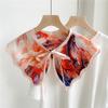 Beautiful Flower Sunscreen Shawl Scarf Decoration Fake Detachable Collar Protect Neck Shoulder Women Girl Dress Accessories