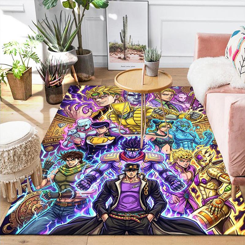 Минималистичный ковер JoJo's Bizarre Adventure Мягкий Моющийся Нескользящий Коврик Декор для Комнаты Дома THW