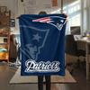 Фланелевое одеяло с принтом New England Patriots Высококачественное Теплое Удобное Покрывало для Всех Сезонов Идеально для Подарков Декор Дома