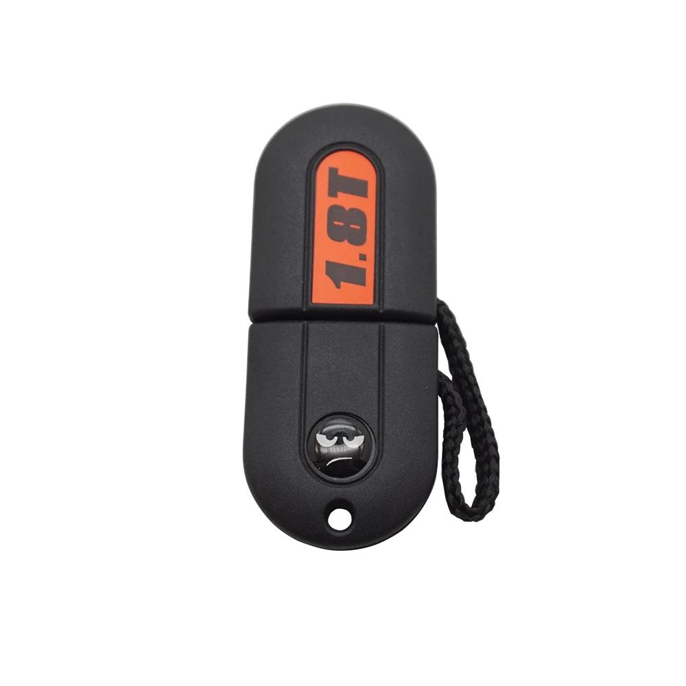 Xinyuexin New Smile Sticker Pill Key Shell Fob Fit for VW 16V VR6 TDI MK2 Golf G60 GT Key HU49 UncutBlade with LED LIGHTING KEY