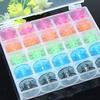 25 Pcs/Box Colorful Sewing Thread Spools Plastic Case Empty Bobbin Sewing Machine Diy Sewing Tools