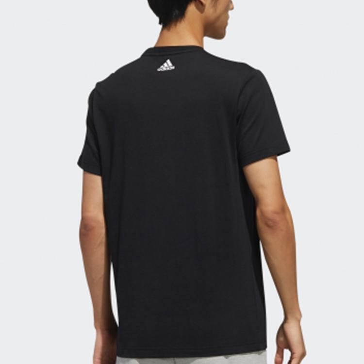 adidas Мужская футболка с коротким рукавом и логотипом, черные топы DZ1989