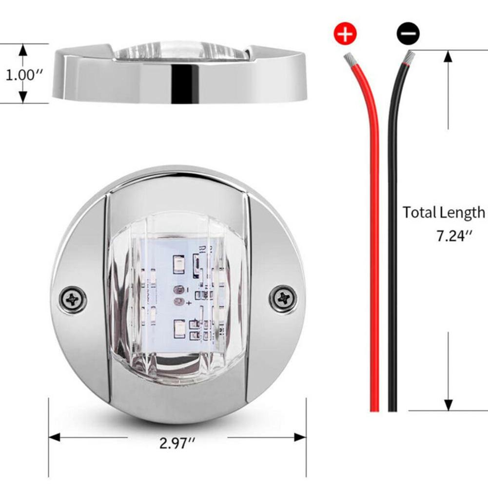 12В-24В постоянного тока Светодиодные кормовые огни Белый свет для кокпита Лампа Широкий угол свечения