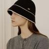 NONLOCAL Line Point Knit Bonnet Hat - Black