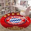 1pc B-Bayern Munich  Carpet, Round Rug, Comfortable, Suitable for Entryways, Living Rooms, Office, And Bedrooms, Christmas Decoration