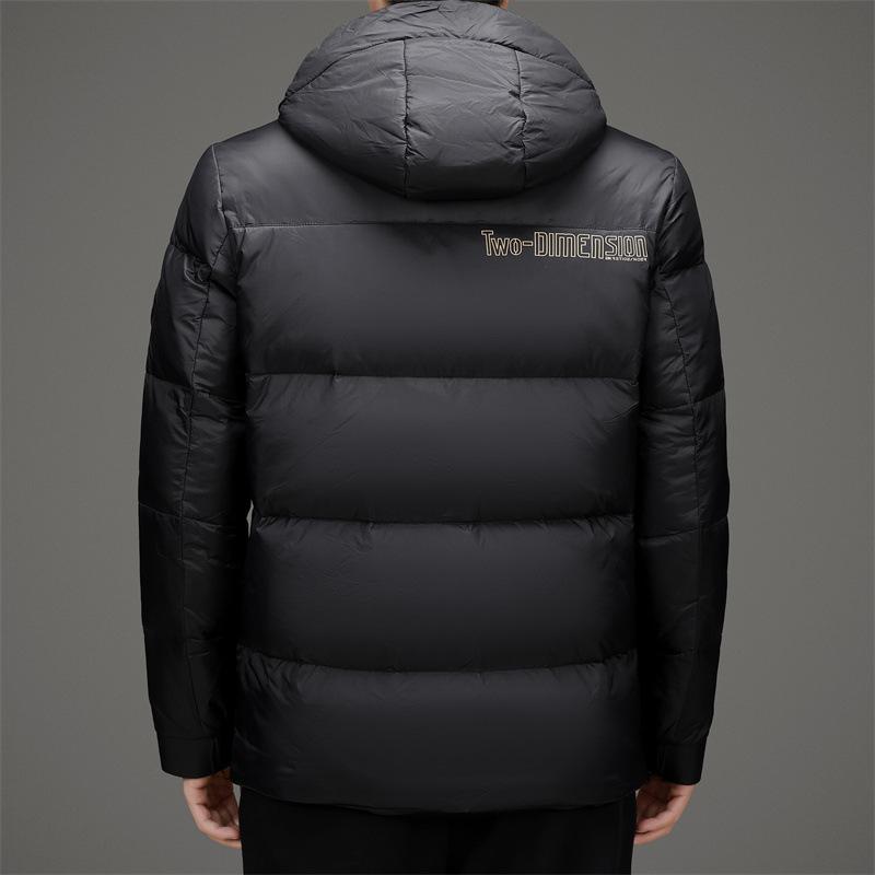 Зимняя новая мужская пуховая куртка утепленная короткая с капюшоном утепленная и теплая мужская куртка для активного отдыха на открытом воздухе