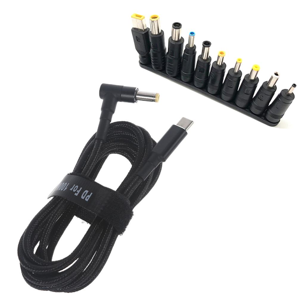 100W Universal Laptop Power Adapter Connector Charging Cable Cord USB Type C Notebook Charger Plug Jack Converter