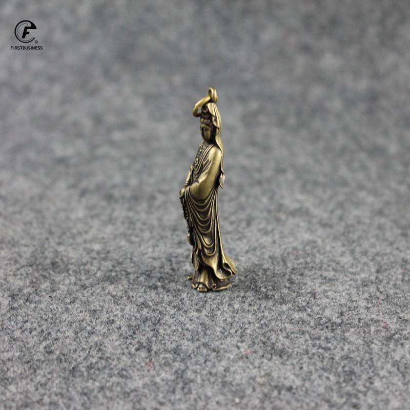 Медная Статуэтка Будды Подвесное Украшение Благословение Домашний Декор для Гостиной Дома Счастливый Латунный Фигурка Настольное Украшение Брелок Подвеска