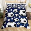 Семейное постельное белье Deluxe, односпальная кровать, двуспальная кровать, полноразмерная наволочка с 3D футбольным принтом и пододеяльник, 2/3 комплекта семейного постельного белья для спальни