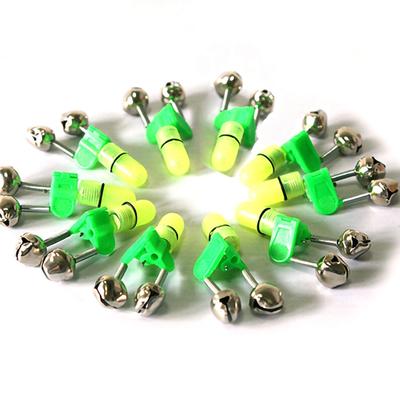 10Pcs Night Fishing LED Light Luminous Stick Twin Bells Fishing Bait Alarms