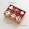 1 Box, Santa Claus and Snowman Felt Ball Pendant, for Christmas Tree, Christmas, Home and Window Display Decoration.