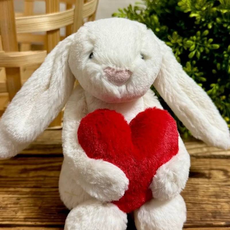 Jellycat Rabbit Plush Toy With Love Heart Design And Pp Cotton For Gift Children