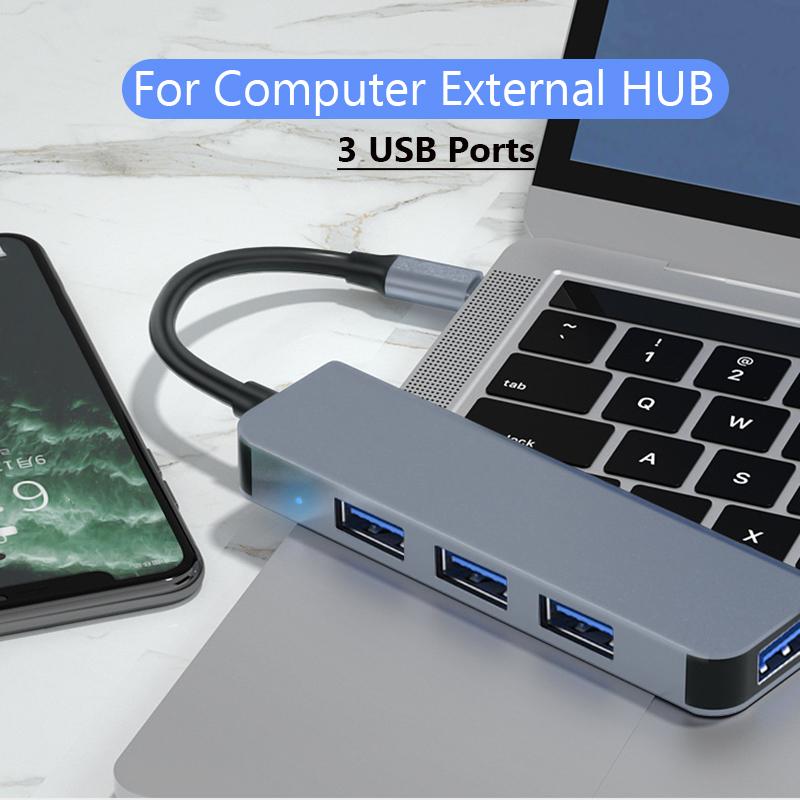 VAORLO USB C HUB 4 в 1, адаптер-док-станция типа C к USB 3.0 для Macbook Pro iPad Air HUAWEI Mate 40 30, разветвитель USB-C 3.1, порт OTG HUB