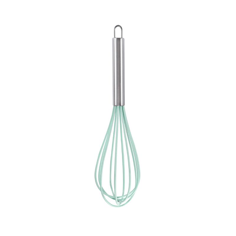 Silicone Handle Stainless Steel Egg Beater & Whisk Baking Tool