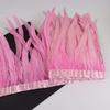 10Meters Rooster Tail Feathers Trim 25-30Cm Coque Feathers Trimming For Handiwork Crafts Carnival Dress Skirt Costumes Plumes