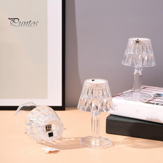 Ночник, 3 цвета, энергосберегающий, на батарейках, настольная лампа из искусственного хрусталя, светодиодный прикроватный светильник, украшение для вечеринки