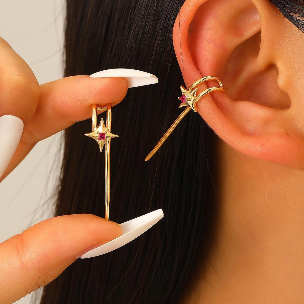 Европейский и американский темный стиль клипса на ухо в виде клыка – без пирсинга, высококачественный кафф для уха с дизайном дьявола