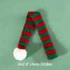 Knitted Striped Pet Christmas Scarf For Cats, Dogs, Rabbits, Wool Ball, Thickened Warm Scarf