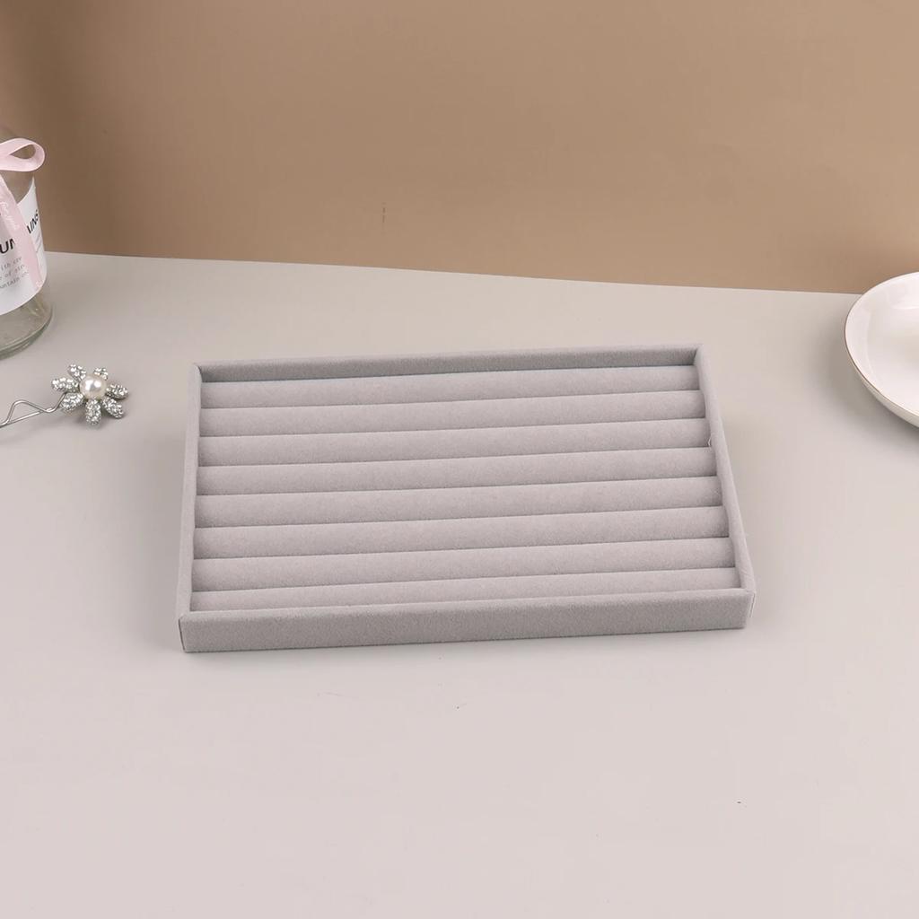 Velvet Jewelry Display Stackable Exquisite Jewellery Holder Portable Ring Earrings Necklace Organizer Box Organizator De Boys