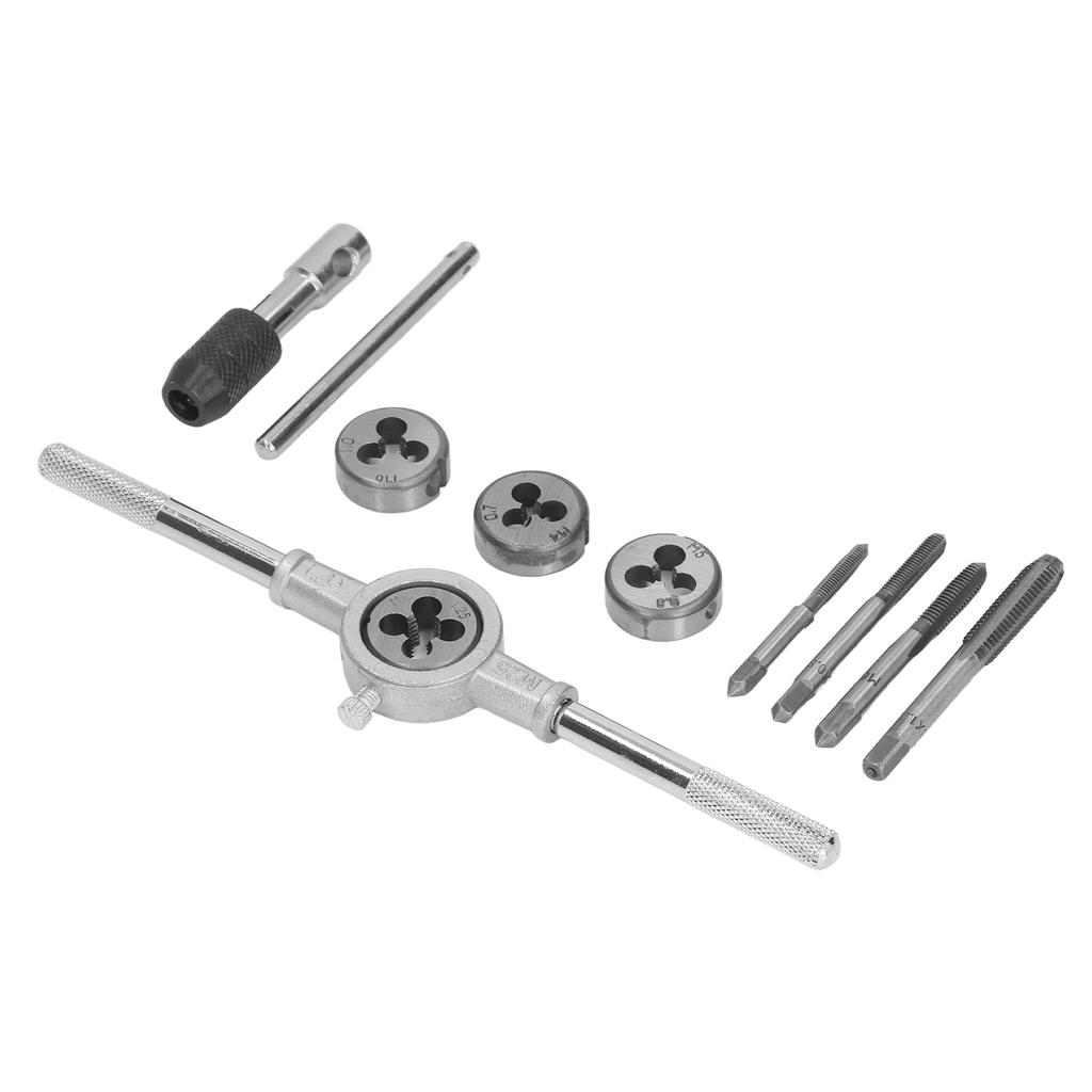 Набор метчиков и плашек 10 шт. Сталь M4 M5 M6 M8 Метчик Плашка Метрический инструмент Нарезание резьбы Создание Инструментальный набор для ремонта