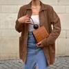 Maillard Brown Suede Coat Women's Autumn Loose Design Lapel Coat European and American Women's Clothing