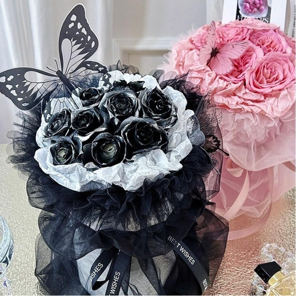 Однотонная пряжа для упаковки цветов 50x75см Декоративная упаковочная пряжа Букет