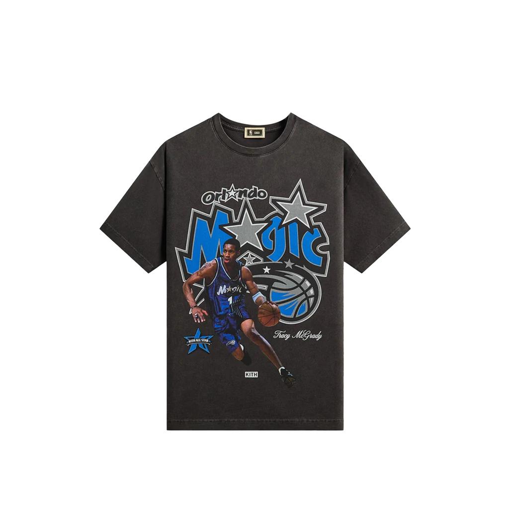 Kith Для NBA All-Star Orlando Magic Трейси Макгрейди Винтажная Футболка Черная Мужские Топы KHM034952-001
