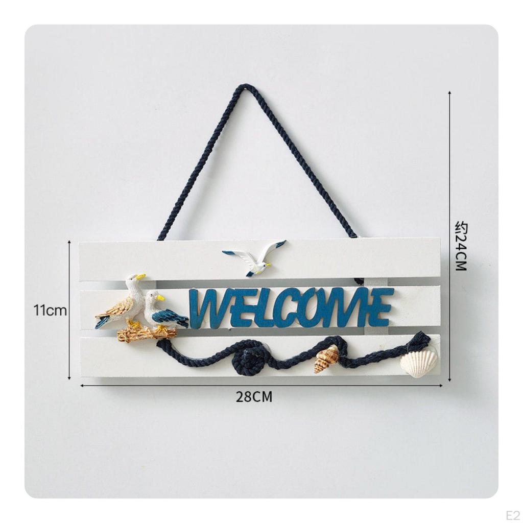 Морской знак приветствия Средиземноморская вешалка на дверь Прибрежный декор стен для ресторана, кафе, туалета