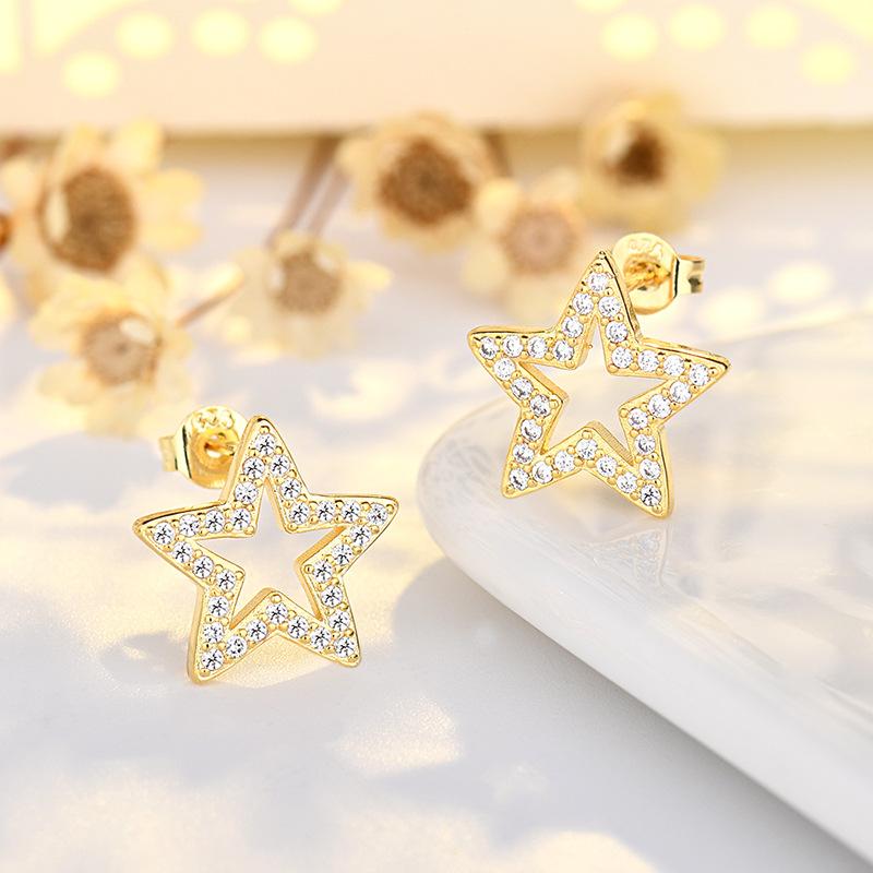 New 925 Sterling Silver High Quality Zircon Stud Earrings for Women Exquisite Student Girlfriend Jewelry Accessories Wedding