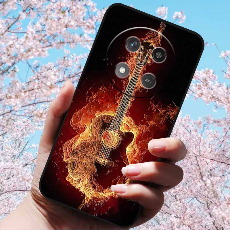 Чехлы для Honor Magic7 Lite 5G 3D Рельефный Цветок Тиснение Мягкий Силикон Для Honor Magic7 Lite 7 Lite 5G 3D Мультяшная Задняя Крышка Чехлы