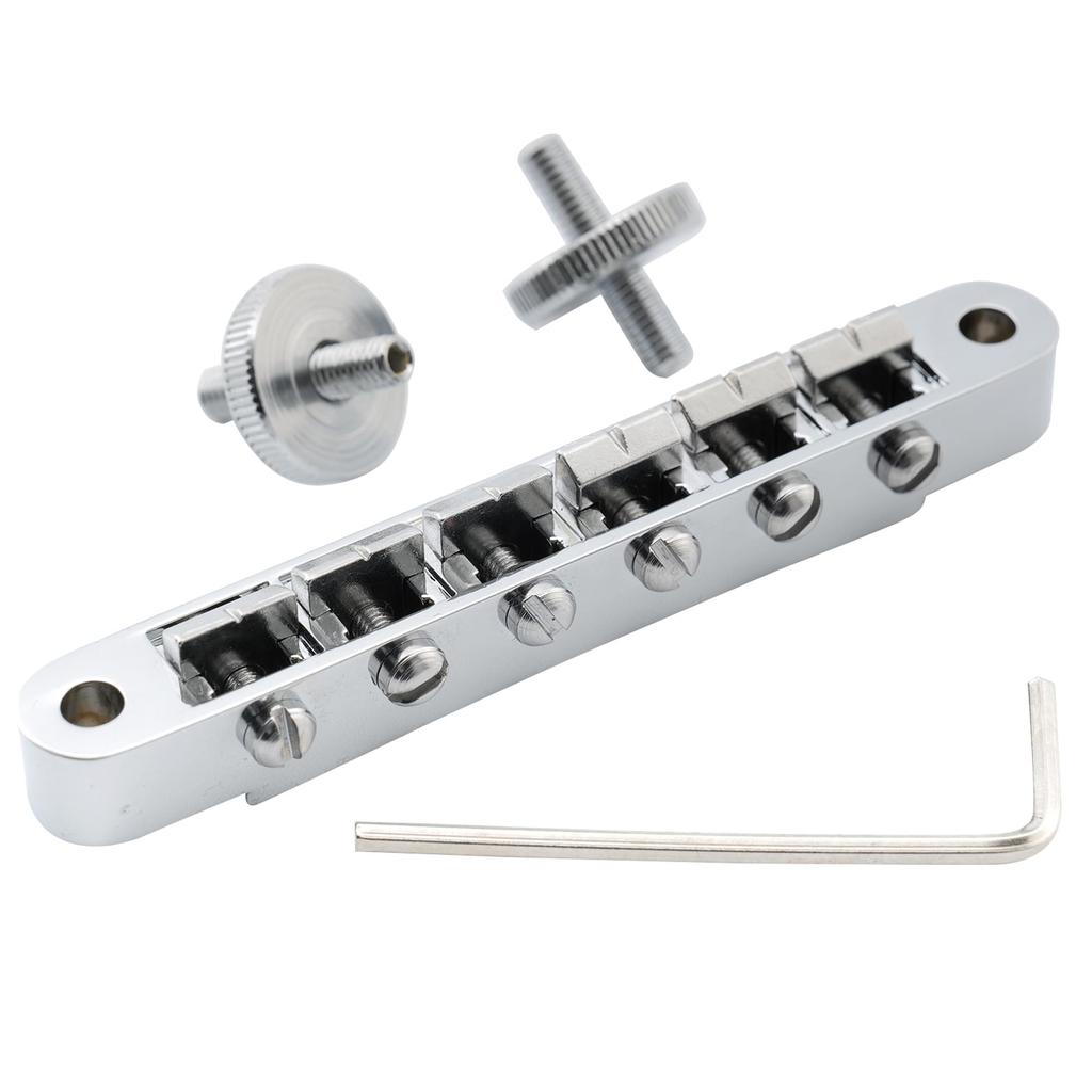 Musiclily Pro Bridge для электрогитары Epiphone Les Paul SG Style Electric Chrome 10,4 мм ABR-1 Tune-O-Matic,