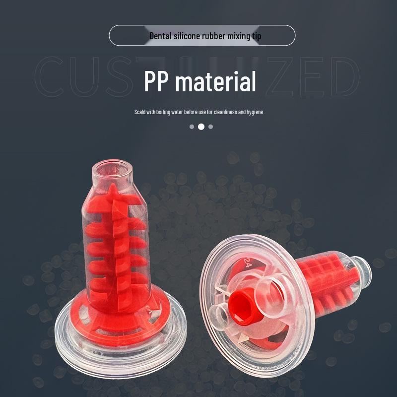 Силиконовый резиновый смешивающий тубус для стоматологических слепков с двойным смешивающим наконечником для светоотверждаемой смолы - Двухкомпонентный смешивающий наконечник