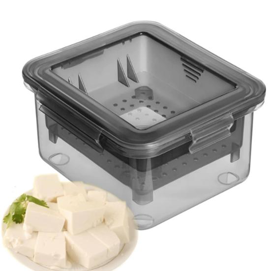 Пресс-коробка для тофу Пресс-коробка для тофу с сушкой для твердого или очень твердого тофу Машинка для приготовления тофу с сушкой для воды, пригодная для мытья в посудомоечной машине