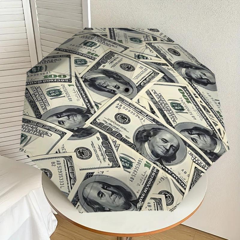 1PC money banknote Automatic Open/Close Umbrella with Windproof, 8-Rib Sturdy Canopy, Durable Ribs, Fashionable Design1311A