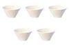 Set of 5 Karahana 19cm Kiritate Deep Bowls X Ramen Bowls by Setomonohonpo (Beige) [18.8 10.3cm]