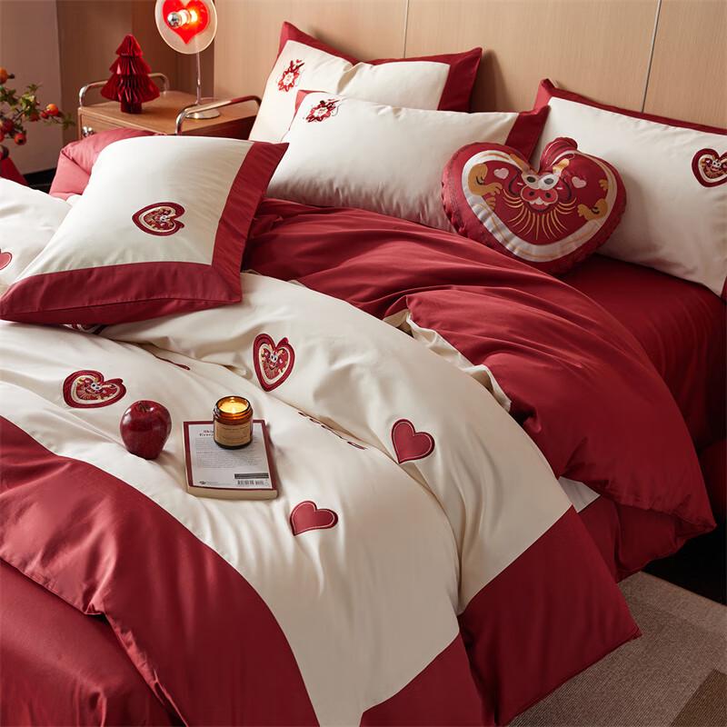 Постельное белье Lilang из длинноволокнистого хлопкового сатина с вышивкой