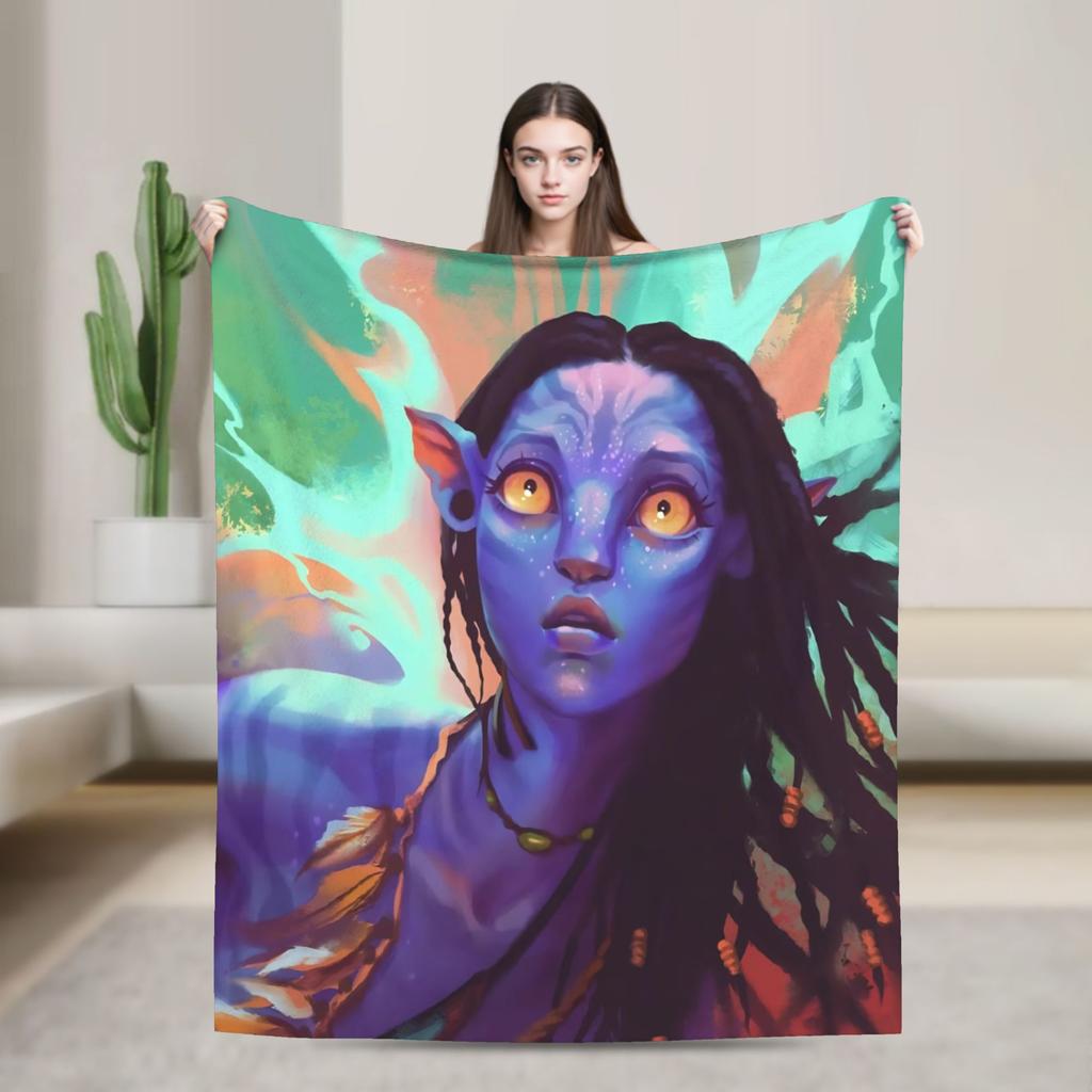 Cartoon Avatar Movie Blanket Fleece Summer Air Conditioning  Multi-function Lightweight Throw Blanket for Bed Car Quilt