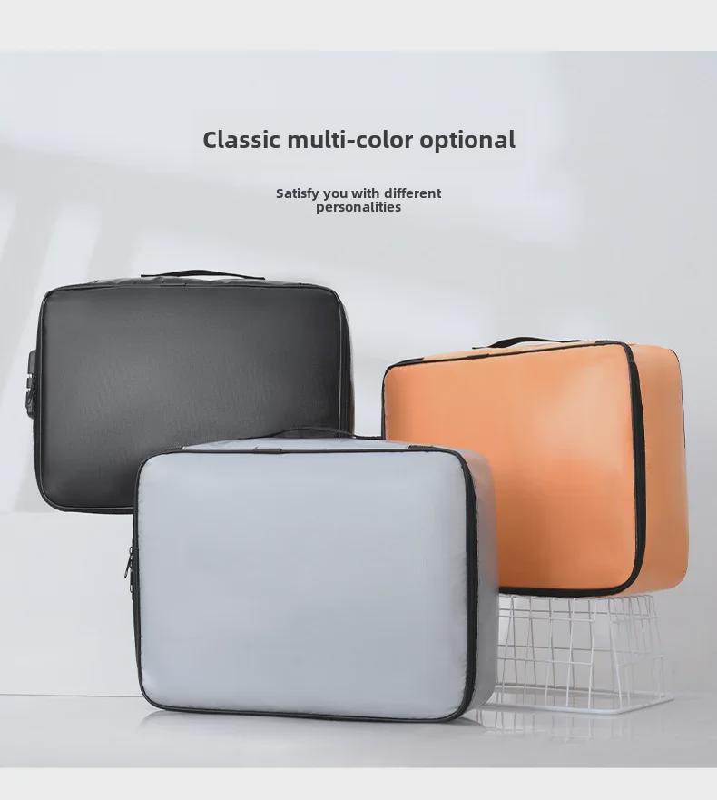 Большая огнестойкая и водонепроницаемая сумка для хранения дорожных документов - безопасный органайзер для паспортов и файлов