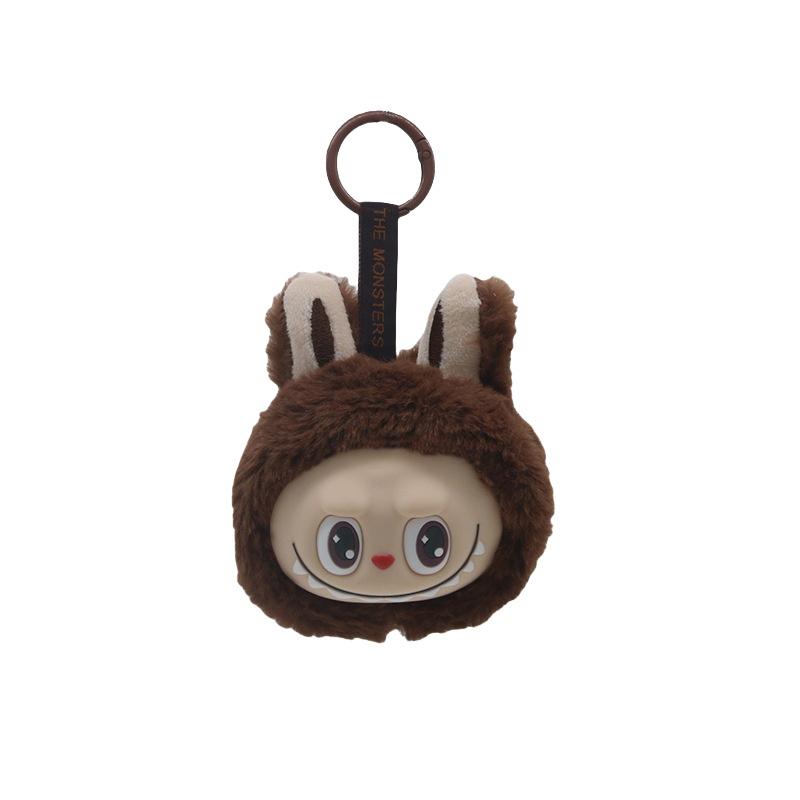 Милая плюшевая кукла с головой Лабубу из винила, сумка-брелок, кулон, рюкзак для пары, подвесные украшения, украшения для дома, детские игрушки, подарки на день рождения