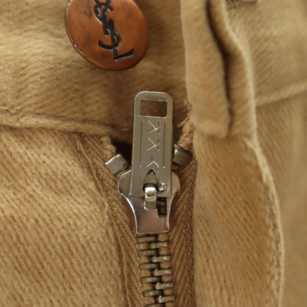 Yves Saint Laurent Винтажные хлопковые брюки YKK с одним крючком 80-х годов, сделано в Англии, мужские, б/у