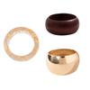 Transparent Chunky Bracelets Women Texture Wood Hand Ring Resin Exaggerate Bangles  Girls