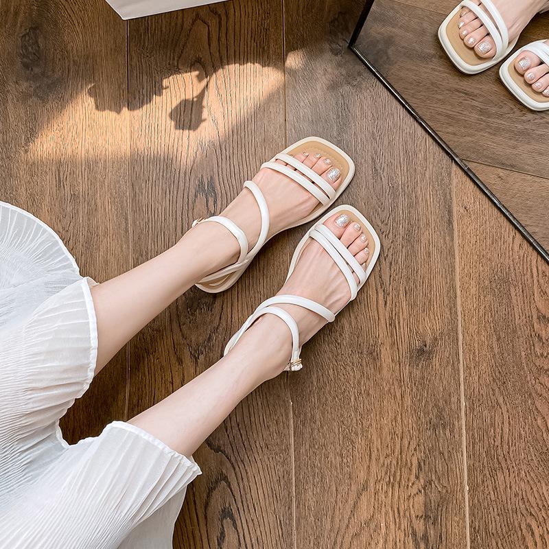 Fashion 2024 Summer Women's Outdoor Sandals Korean Style Fashion Work Shoes Party High Heels Ladies Casual Shoes Free Shipping 41-43