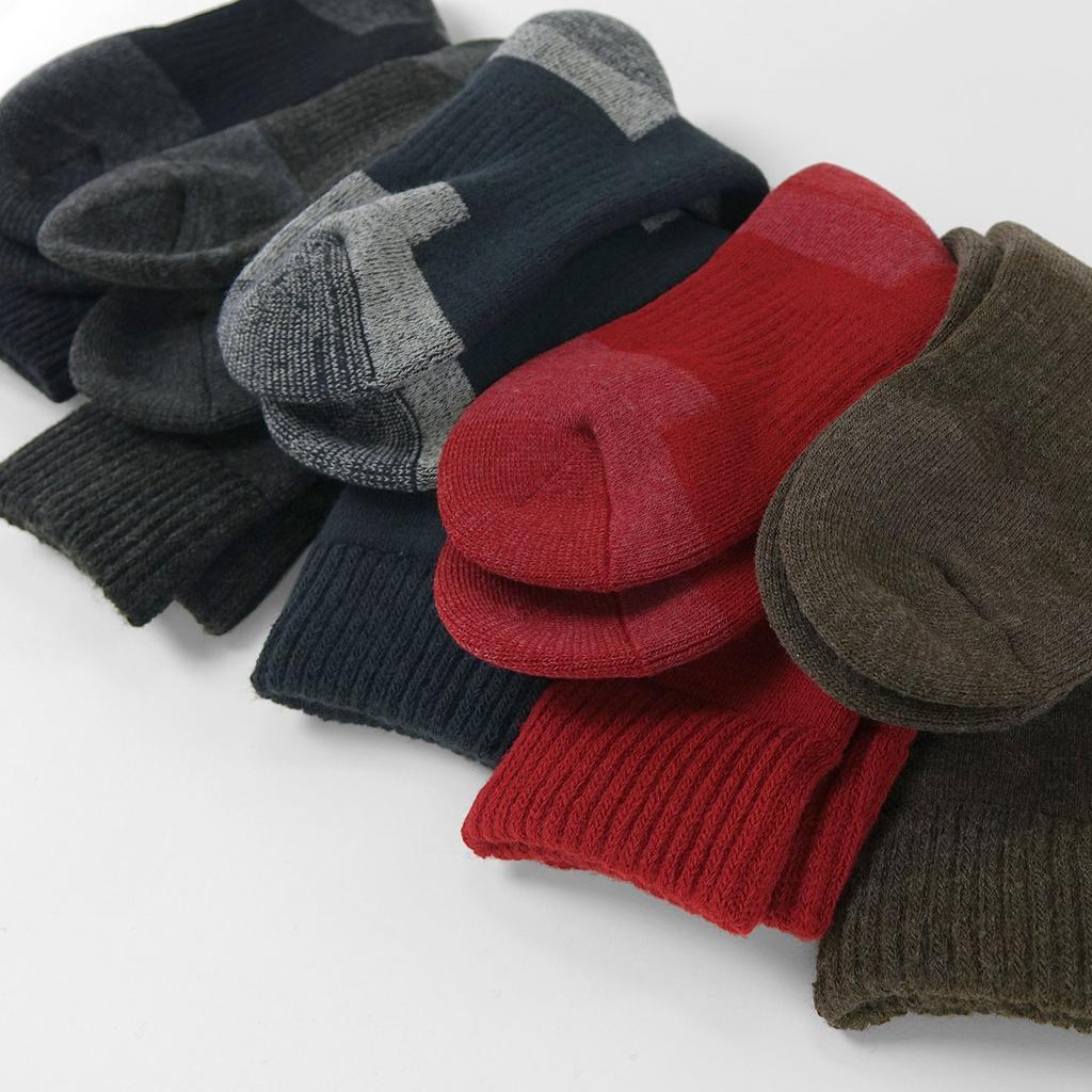 And Warm Brushed Cold Thermal Moisture Absorbent Heat Generating EKS [Healthy Refreshing] Socks, 22-24cm, Black, Warm, Lining, Protection, Thick,