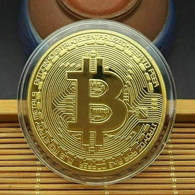 Позолоченная монета Bitcoin, коллекционная художественная коллекция, подарок, физическая памятная монета Casascius, антикварная имитация, С днем рождения