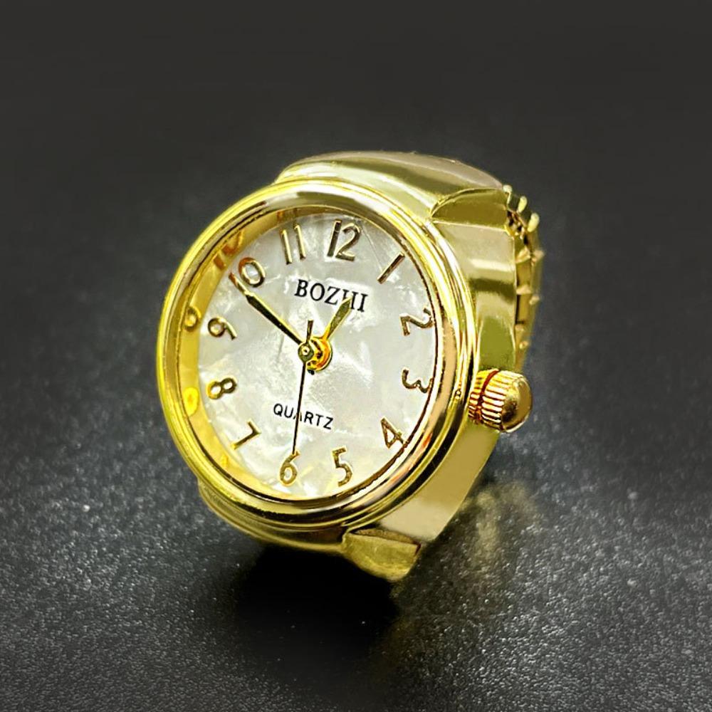 Quartz Digital Finger Watch Ring for Women Men Couple Mini Watches Rings Elastic Finger Band Punk Rings Jewelry Clock Teens Gift