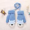 Baby Boys Girls Plush Soft Cute Knitted Mittens Thick Warm Kids Gloves