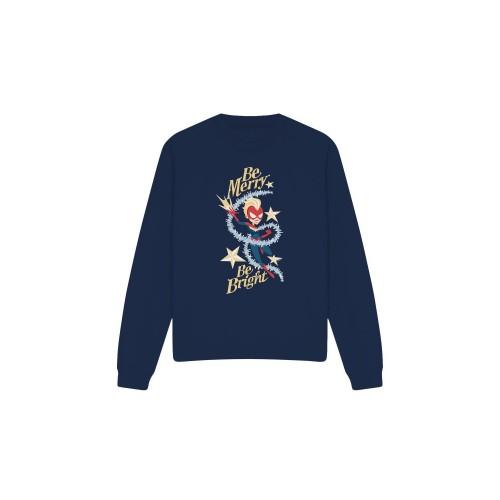 Captain Marvel Unisex Adult Be Merry Be Bright Sweatshirt